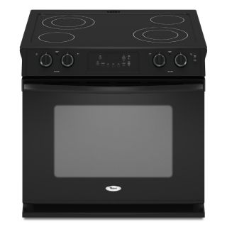 Whirlpool 30 in Smooth Surface 4.5 cu ft Self Cleaning Drop In Electric Range (Black)