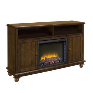 Pleasant Hearth 57 in W 4,600 BTU Heritage Wood and Metal Wall Mount Electric Fireplace with Thermostat and Remote Control