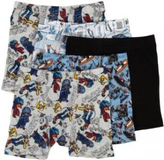 Hanes Boys Label Stripe Boxer Brief (5 Pack) Hanes Boxer Brief Youth Boy Small Clothing