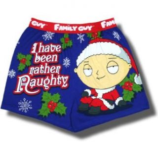 Family Guy Stewie "I've been rather Naughty" Cotton Boxer Shorts for men   X Large at  Mens Clothing store