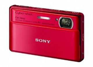 Sony Cyber Shot DSC TX100V 16.2 MP Exmor R CMOS Digital Still Camera with 3.5 inch OLED Touchscreen, 3D Sweep Panorama, and Full HD 1080/60p Video (Red)  Camera & Photo