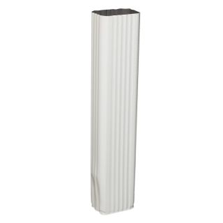 Amerimax White Metal 2 in x 3 in White Galvanized Downspout Extension
