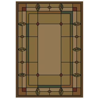 Shaw Living Leaf Point 7 ft 10 in x 10 ft 9 in Rectangular Beige Transitional Area Rug