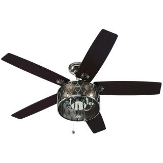 Harbor Breeze Angora Harbor 52 in Polished Nickel Downrod Mount Ceiling Fan with Light Kit
