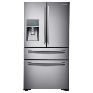 Samsung 23.56 cu ft French Door Counter Depth Refrigerator with Single Ice Maker (Stainless Steel) ENERGY STAR