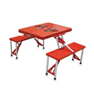 Picnic Time Red Louisville Cardinals Plastic Rectangle Folding Picnic Table