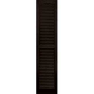 Vantage Black Louvered Vinyl Exterior Shutter (Common 62.5 in x 13.875 in; Actual 62.5 in x 13.875 in)