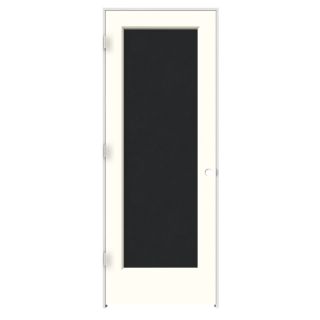 ReliaBilt 28 in x 80 in 1 Panel Square Solid Core Textured Molded Composite Right Hand Interior Single Prehung Door