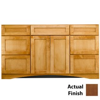 KraftMaid Cottage 48 in x 21 7/8 in Cognac Casual Bathroom Vanity