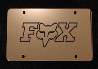 FOX RACING ENGRAVED LICENSE PLATE W/FREE FRAME Automotive