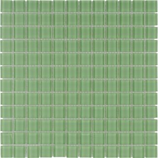 Elida Ceramica Light Green Glass Mosaic Square Indoor/Outdoor Wall Tile (Common 12 in x 12 in; Actual 11.75 in x 11.75 in)