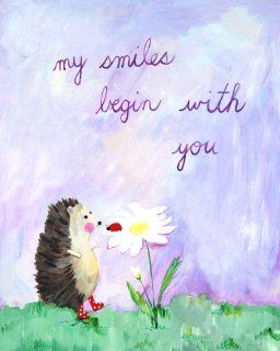 Cici Art Factory Wall Art, My Smiles Begin with You, Small  Nursery Wall Hangings  Baby