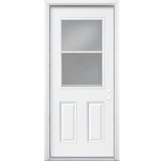 ReliaBilt Half Lite Prehung Inswing Steel Entry Door Prehung (Common 80 in; Actual 82.75 in x 40 in)