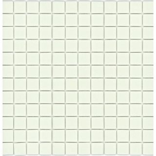 Elida Ceramica Recycled Artic White Glass Mosaic Square Indoor/Outdoor Wall Tile (Common 12 in x 12 in; Actual 12.5 in x 12.5 in)