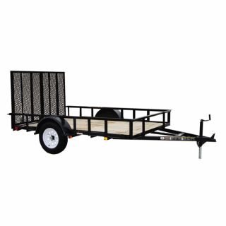 Carry On Trailer 5 ft x 10 ft Treated Lumber Utility Trailer with Ramp Gate