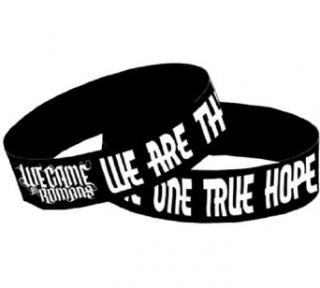 WE CAME AS ROMANS   Hope   Black Rubber Wristband Clothing