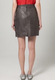 comma, Leather skirt   grey