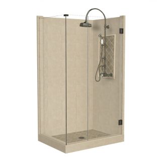American Bath Factory Panel 86 in H x 42 in W x 48 in L Medium Square Corner Shower Kit