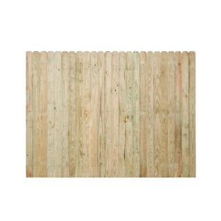 Spruce Dog Ear Wood Fence Picket Panel (Common 8 ft x 6 ft; Actual 6 ft x 8 ft)
