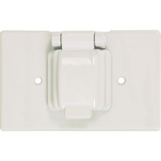 Cooper Wiring Devices Non Metallic White 1 Outlet Weatherproof Electrical Outlet Cover