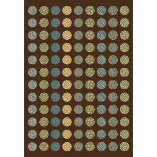 Shaw Living Circle Mix 5 ft 5 in x 7 ft 8 in Rectangular Multicolor Geometric Area Rug