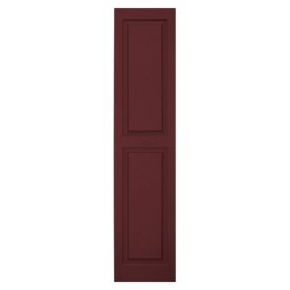 Vantage 2 Pack Cranberry Raised Panel Vinyl Exterior Shutters (Common 63 in x 14 in; Actual 62.56 in x 13.875 in)