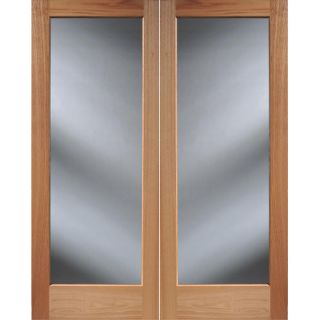 ReliaBilt 1 Lite Solid Core Oak Universal Interior French Door (Common 80 in x 48 in; Actual 81.5 in x 49.5 in)