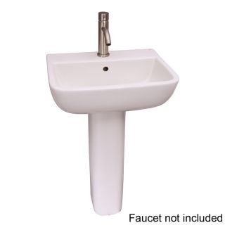 Barclay Series 600 33.25 in H White Vitreous China Complete Pedestal Sink