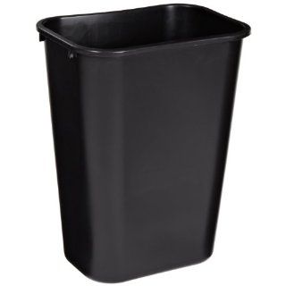 Rubbermaid Commercial FG295700BLA Soft Molded Plastic Rectangular Trash Can, 10.25 gallon, Black