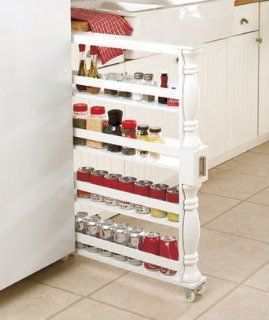 Slim Can and Spice Racks (White) Kitchen & Dining