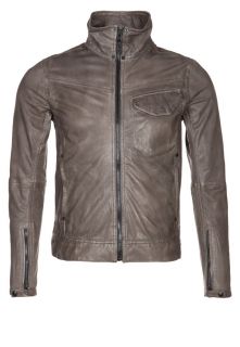 Star   Leather jacket   grey
