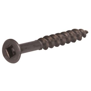 The Hillman Group 500 Count #8 x 2 in Flat Head Black Square Drive Interior/Exterior Wood Screws