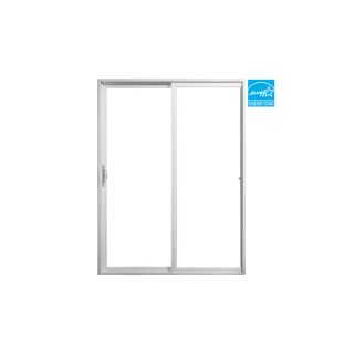 JELD WEN 71.5 in 1 Lite Glass Vinyl Sliding Patio Door with Screen
