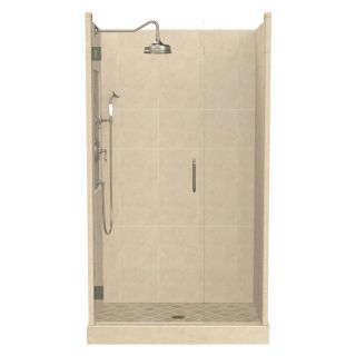 American Bath Factory Panel 86 in H x 36 in W x 48 in L Medium Fiberglass and Plastic Wall Alcove Shower Kit