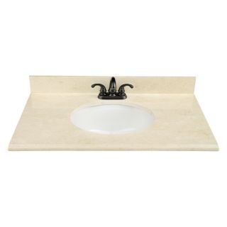 ESTATE by RSI 37 in W x 22 in D Natural Marble Undermount Single Sink Bathroom Vanity Top