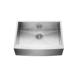 VIGO 16 Gauge Single Basin Apron Front/Farmhouse Stainless Steel Kitchen Sink