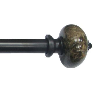 allen + roth 72 in to 144 in Aged Bronze Metal Single Curtain Rod