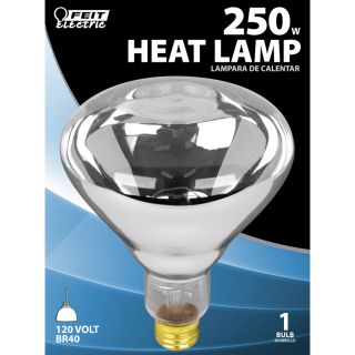 Feit Electric 250 Watt BR40 Medium Base Clear Incandescent Heat Lamp Light Bulb