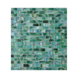 American Olean Visionaire Peaceful Sea Glass Mosaic Subway Indoor/Outdoor Wall Tile (Common 2 in x 4 in; Actual 12.87 in x 12.87 in)