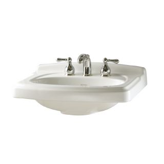 American Standard Portsmouth 19.5 in L x 24.4 in W White Vitreous China Rectangular Pedestal Sink Top