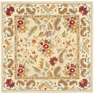 Safavieh Chelsea 8 ft x 8 ft Square White Transitional Wool Area Rug