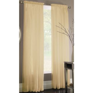 Style Selections Chloe 63 in L Solid Linen Rod Pocket Window Sheer Curtain