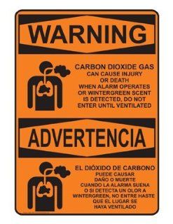OSHA WARNING Carbon Dioxide Gas Bilingual Sign OWB 13004 Gases  Business And Store Signs 