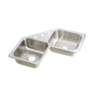 Elkay Double Basin Drop In Stainless Steel Kitchen Sink