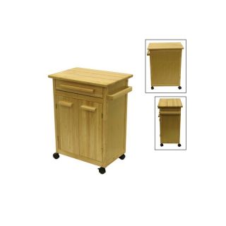 Winsome Wood 27 in L x 18.25 in W x 34.5 in H Natural Kitchen Island with Casters