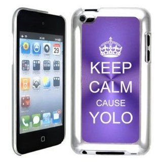 Apple iPod Touch 4 4G 4th Generation Purple B1996 hard back case cover Keep Calm Cause Yolo Cell Phones & Accessories