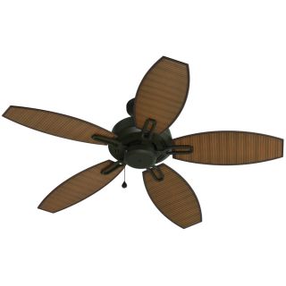 Harbor Breeze Ocracoke 52 in Specialty Bronze Outdoor Downrod or Flush Mount Ceiling Fan ENERGY STAR