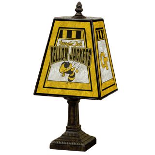 The Memory Company 14 1/2 in Brass Accent Lamp with Glass Shade