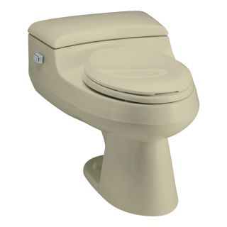 KOHLER San Raphael Sandbar 1.0 GPF (3.79 LPF) 12 in Rough In WaterSense Elongated Pressure Assist 1 Piece Comfort Height Toilet