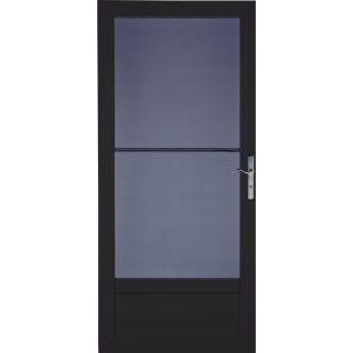 LARSON Patriot Black Aluminum Security Door (Common 81 in x 36 in; Actual 80.81 in x 37.625 in)